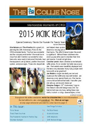 Collie Nose Fall 2015 cover