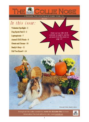 Collie Nose Fall 2017 Newsletter cover