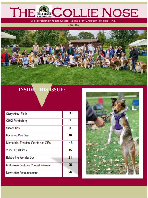 Collie Nose Fall 2022 Newsletter cover