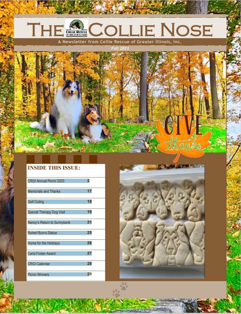 Collie Nose Fall 2023 Newsletter cover