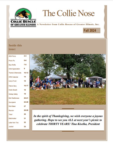 Collie Nose Fall 2024 Newsletter cover