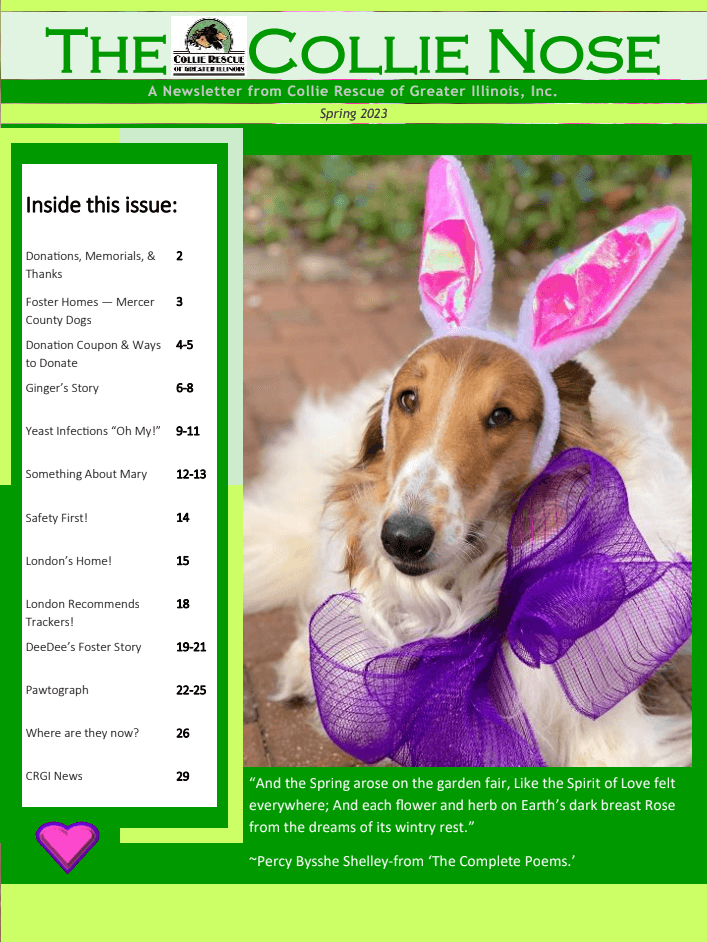 Collie Nose Spring 2023 Newsletter cover