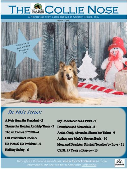 Collie Nose Winter 2020 Newsletter cover