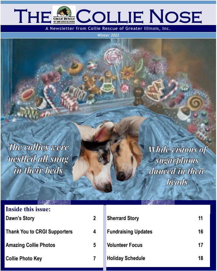 Collie Nose Winter 2022 Newsletter cover